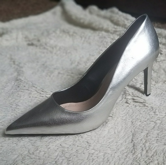 zara silver heels